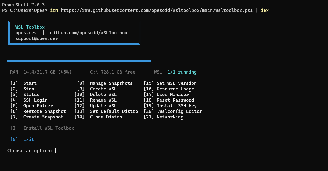 WSL Toolbox preview